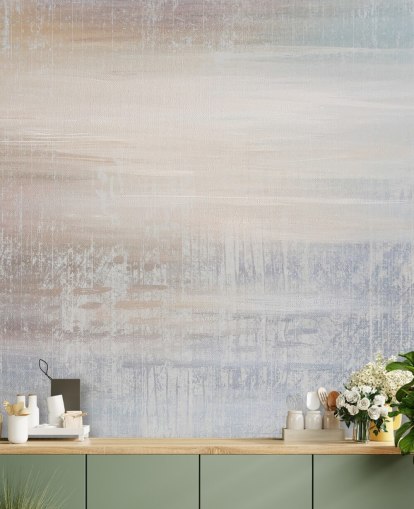 murale astratto minimalista chiamato Muted Oasis di Giulio Iurissevich per camere da letto e spazi di meditazione murale astratto minimalista chiamato Muted Oasis di Giulio Iurissevich per camere da letto e spazi di meditazione