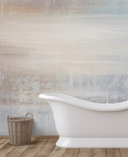 minimalist abstract mural called Muted Oasis by Giulio Iurissevich for bedrooms and meditation spaces