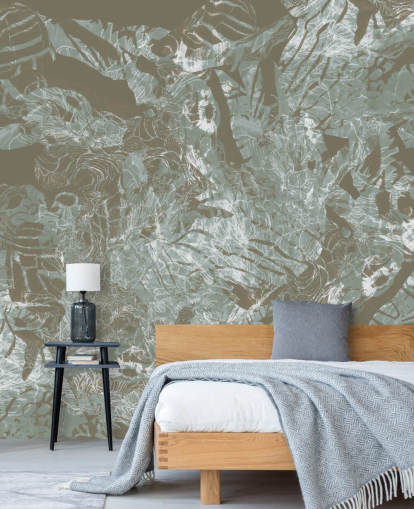 murale naturale astratto personalizzabile chiamato Mystic Forest Flow di Giulio Iurissevich