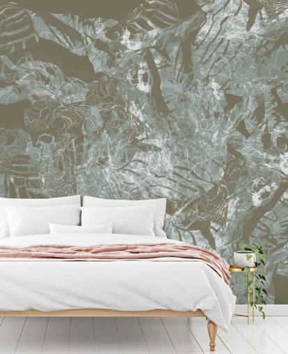 mural natural abstrato personalizável chamado Mystic Forest Flow de Giulio Iurissevich