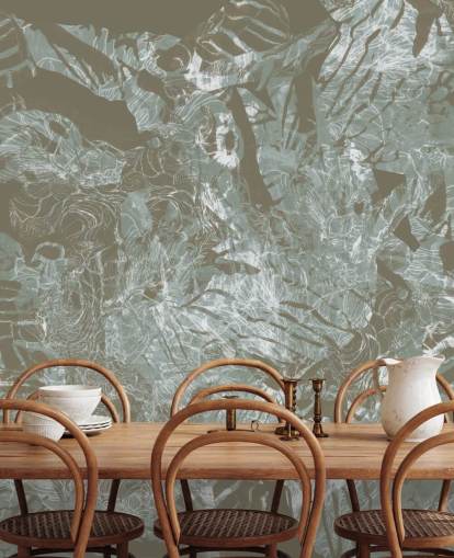 customisable abstract natural mural called Mystic Forest Flow by Giulio Iurissevich
