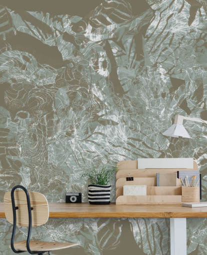 murale naturale astratto personalizzabile chiamato Mystic Forest Flow di Giulio Iurissevich