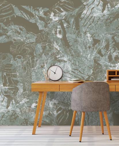 customisable abstract natural mural called Mystic Forest Flow by Giulio Iurissevich