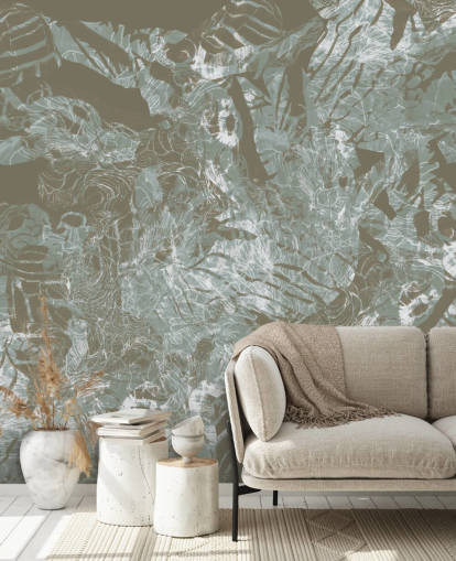 mural natural abstracto personalizable llamado Mystic Forest Flow de Giulio Iurissevich