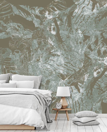 mural natural abstrato personalizável chamado Mystic Forest Flow de Giulio Iurissevich