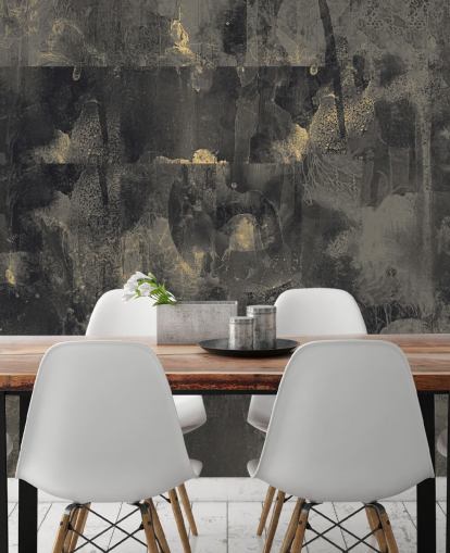 mural abstrato escuro personalizável chamado Nocturnal Elegance de Giulio Iurissevich para quartos