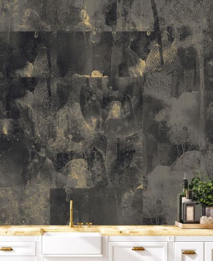 mural abstrato escuro personalizável chamado Nocturnal Elegance de Giulio Iurissevich para quartos mural abstrato escuro personalizável chamado Nocturnal Elegance de Giulio Iurissevich para quartos