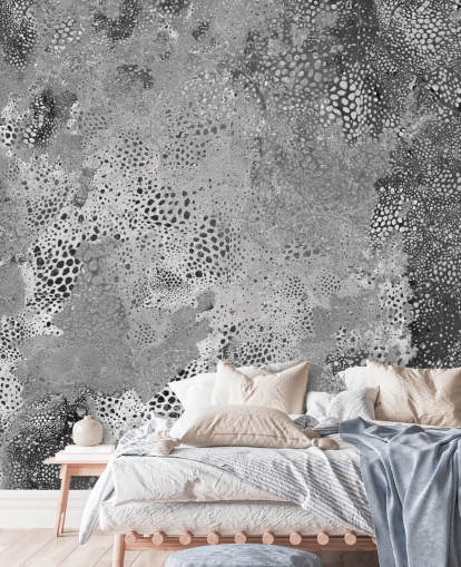 peinture murale abstraite grise personnalisable appelée Snake Monochrome Marvel de Giulio Iurissevich pour les salons et les chambres peinture murale abstraite grise personnalisable appelée Snake Monochrome Marvel de Giulio Iurissevich pour les salons et les chambres