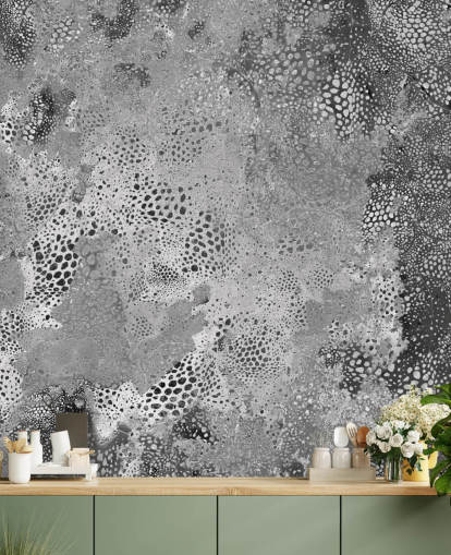 gray customizable abstract mural called Snake Monochrome Marvel by Giulio Iurissevich for living rooms and bedrooms gray customizable abstract mural called Snake Monochrome Marvel by Giulio Iurissevich for living rooms and bedrooms