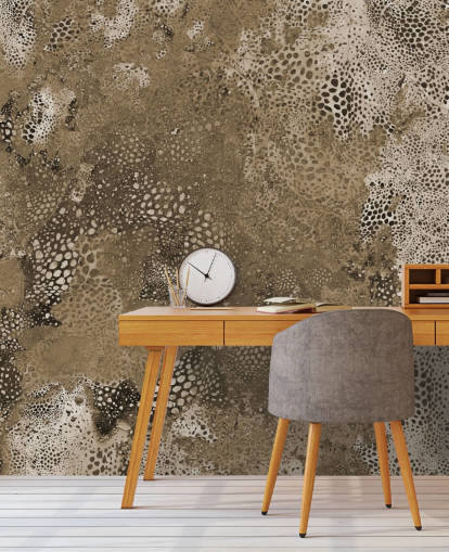 mural abstrato personalizado marrom chamado Snake Natural Terra de Giulio Iurissevich