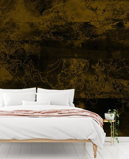 customizable brown abstract mural called Ultra by Giulio Iurissevich for moody interiors customizable brown abstract mural called Ultra by Giulio Iurissevich for moody interiors