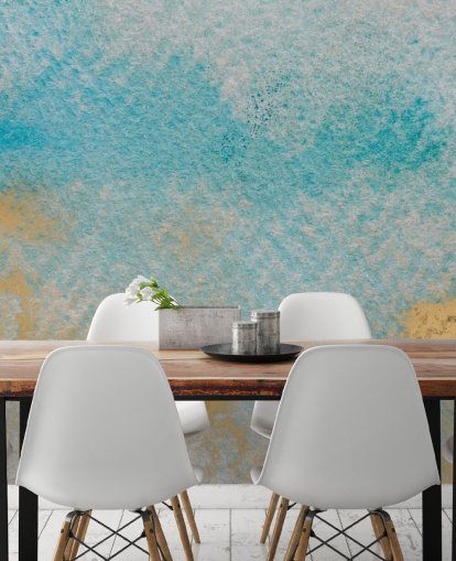 blue and gold customisable abstract mural called Dreamy Sky Textures by Bilge Paksoylu blue and gold customisable abstract mural called Dreamy Sky Textures by Bilge Paksoylu