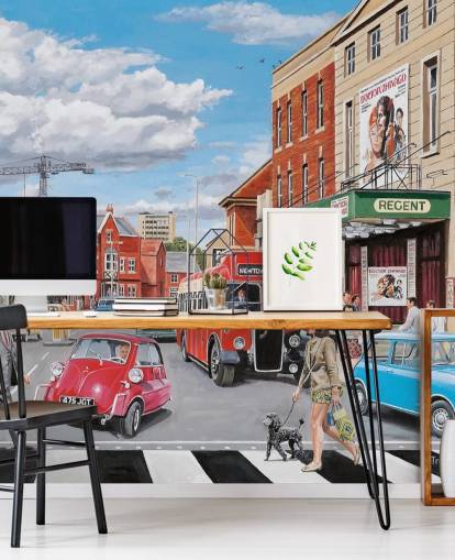 Fondo de pantalla de 1960s town