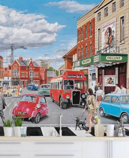 1960-luvun kaupunki tapetti 1960-luvun kaupunki tapetti