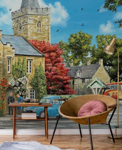 papel de parede da vila vicarage and church