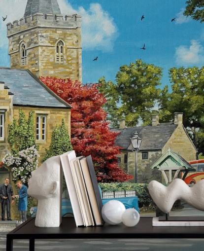 papel de parede da vila vicarage and church