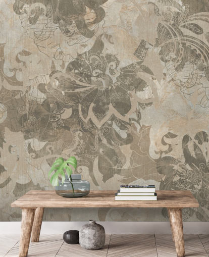 natuurlijke op maat gemaakte abstracte botanische muurschildering genaamd Abstract Neutral Botanical door Edina Jeremscuk natuurlijke op maat gemaakte abstracte botanische muurschildering genaamd Abstract Neutral Botanical door Edina Jeremscuk