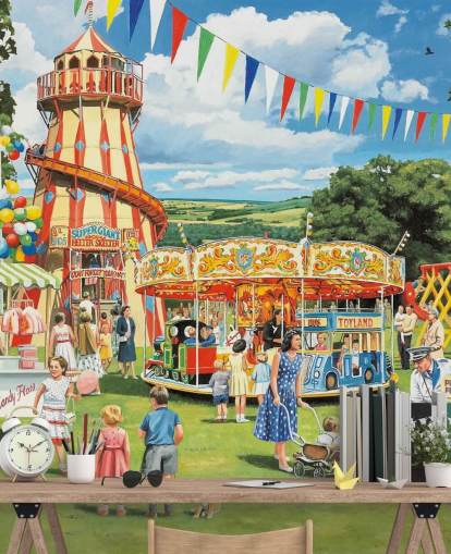 gammeldags morsomt messetapet