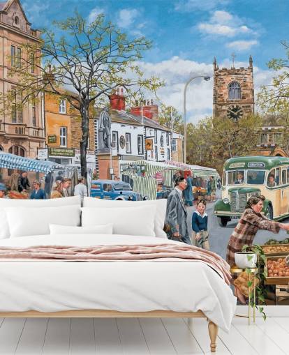 oude markt stad behang