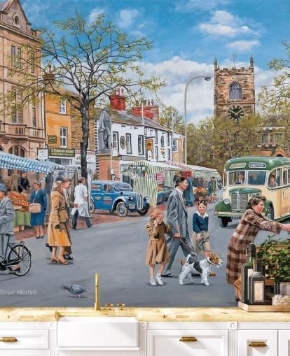 old market town wallpaper