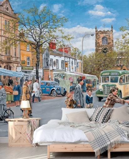 alte Marktstadt Tapete