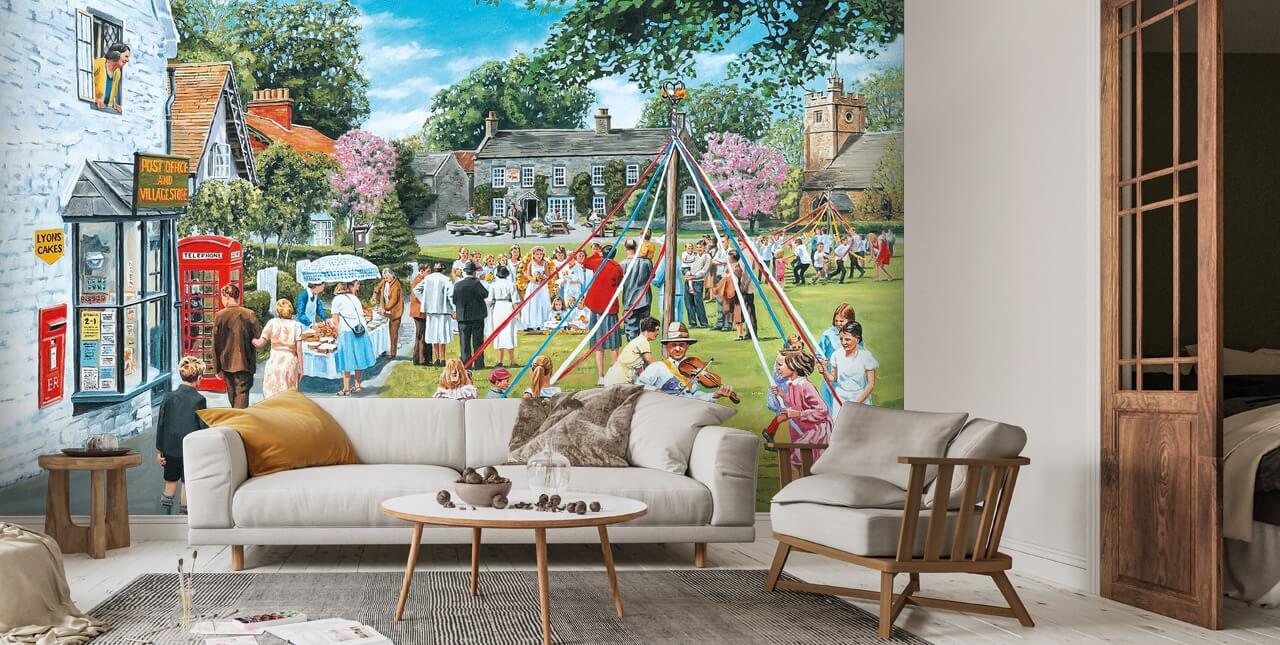 May Day Wall Mural | Wallsauce US