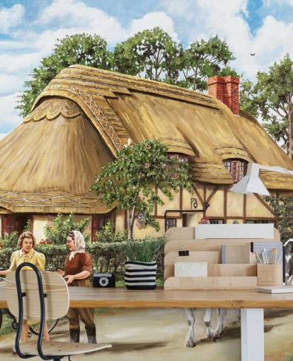 thatched cottage wallpaper thatched cottage wallpaper