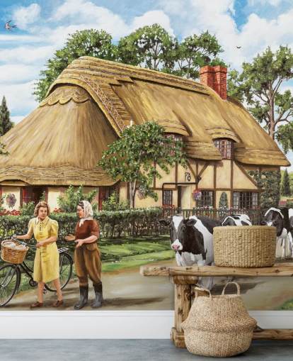 thatched cottage wallpaper thatched cottage wallpaper
