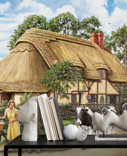 stråtækt sommerhus tapet