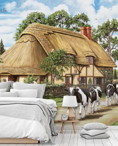 stråtækt sommerhus tapet stråtækt sommerhus tapet