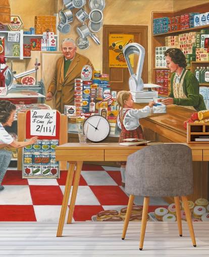 altmodische Laden-Innentapete altmodische Laden-Innentapete