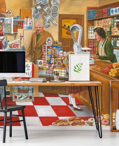 altmodische Laden-Innentapete altmodische Laden-Innentapete