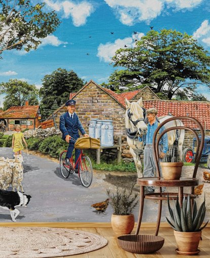 Post for the Farm Wall Mural Post for the Farm Wall Mural