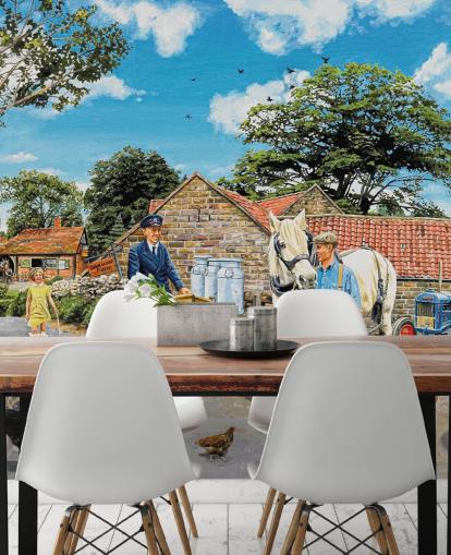 Post for the Farm Wall Mural 