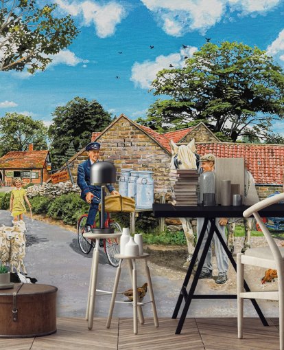 Post for the Farm Wall Mural 