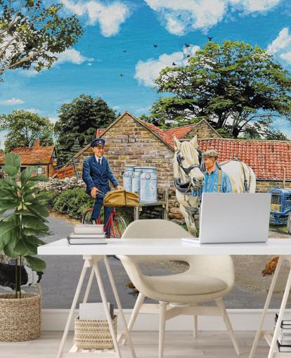 Post for the Farm Wall Mural 