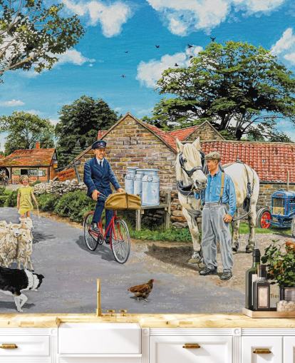 Post for the Farm Wall Mural Post for the Farm Wall Mural