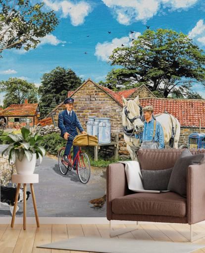 Post for the Farm Wall Mural 