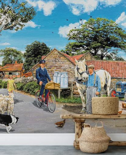 Post for the Farm Wall Mural 