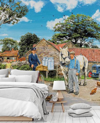 Post for the Farm Wall Mural 