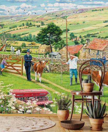 Farm aus der Vergangenheit und Polizist Tapete