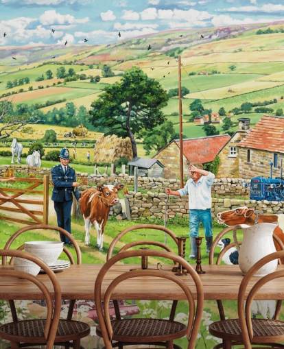 Farm aus der Vergangenheit und Polizist Tapete