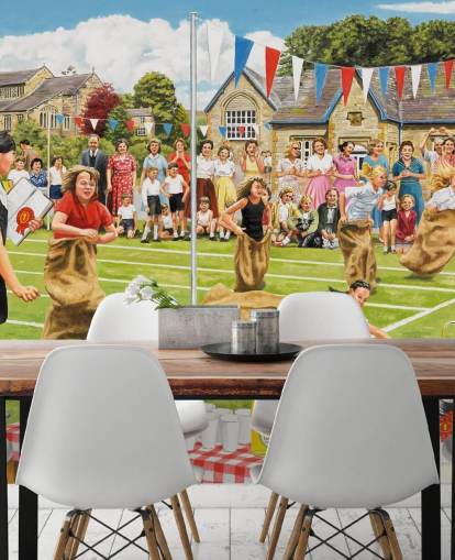 School Sports Day Village Wallpaper