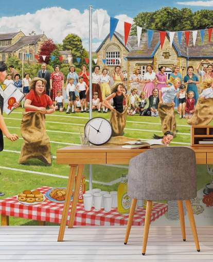 papel pintado del día de los deportes del pueblo