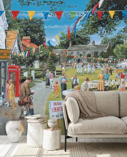 sommer messe i en landsby tapet