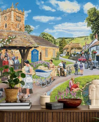 church village wallpaper