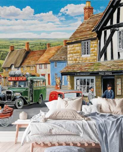 village post office wallpaper