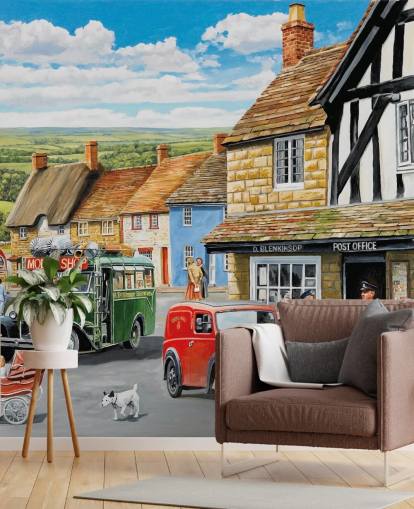 village post office wallpaper