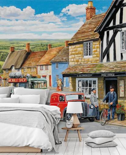 village post office wallpaper