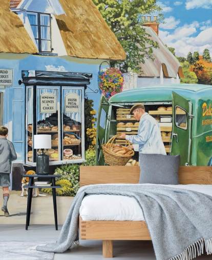 Dorf Bäcker liefert Brot Tapete